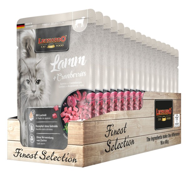 Leonardo Finest Selection Lamm & Cranberries 16 x 85 g