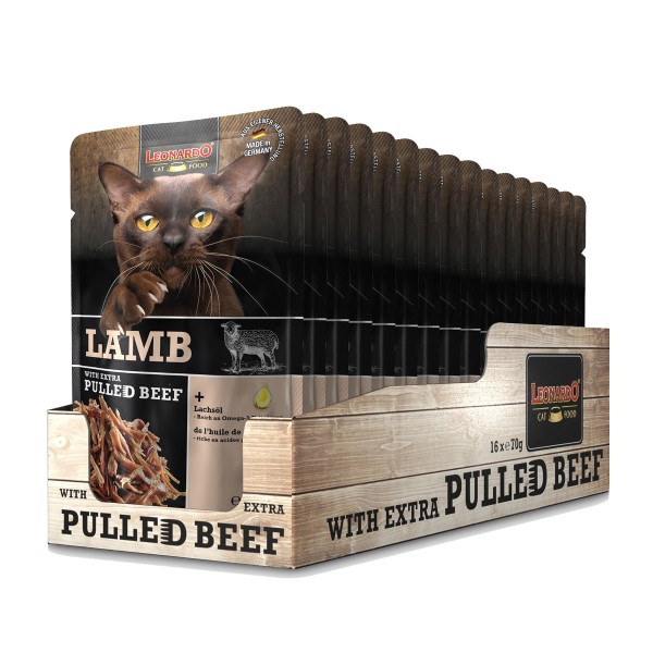 Leonardo Lamb + extra pulled Beef 16 x 70 g