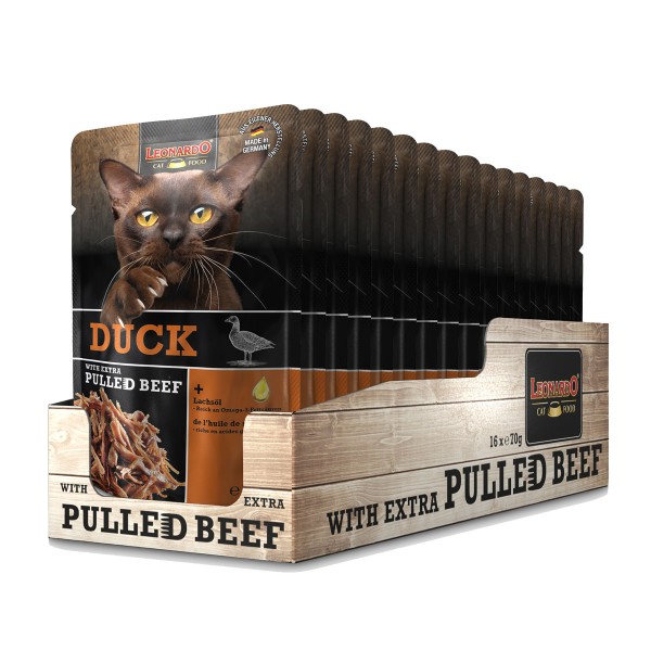 Leonardo Duck + extra pulled Beef 16 x 70 g