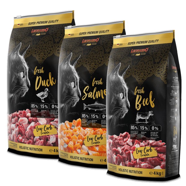 Je 4 kg Leonardo fresh Salmon, Beef und Duck