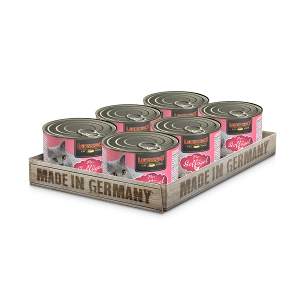 6 x 200 g Leonardo Geflügel pur