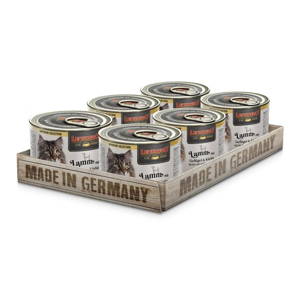 6 x 200 g Leonardo SUPERIOR Lamm mit Geflügel & Kürbis