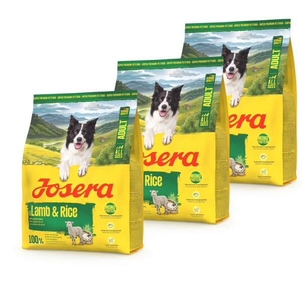 Josera A/S Adult Lamb & Rice 3 x 3 kg