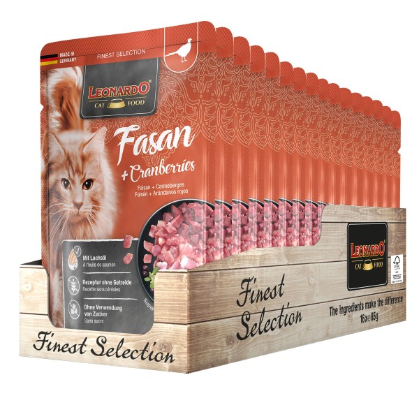 Leonardo Finest Selection Fasan & Cranberry 16 x 85 g