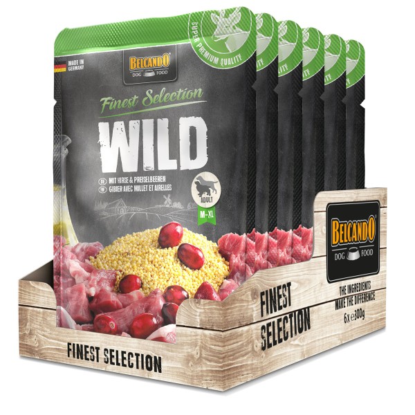 6 x 300 g Belcando Wild mit Hirse & Preiselbeeren