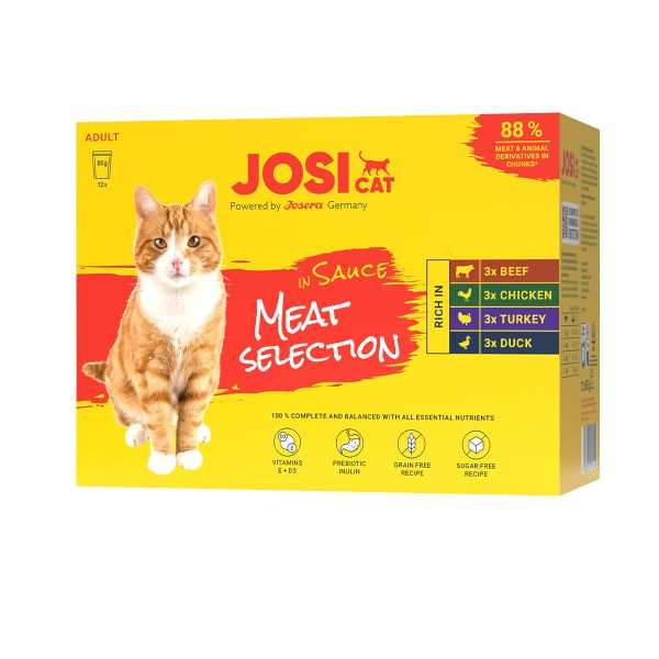 JosiCat Multipack Sauce MEAT Selection 12 x 85 g