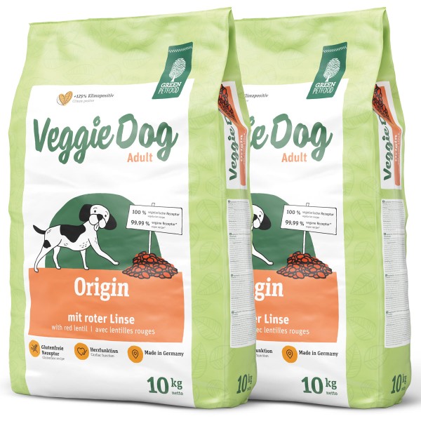 Green Petfood VeggieDog Origin 2 x 10 kg