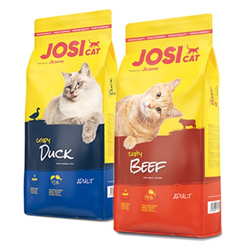JosiCat Crispy Duck 1 x 10 kg, JosiCat Tasty Beef 1 x 10 kg