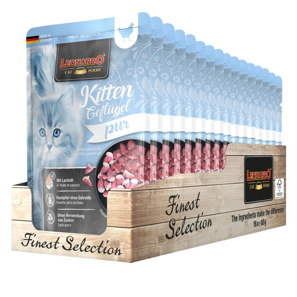 Leonardo Finest Selection Kitten Geflügel Poucher 16 x 85 g