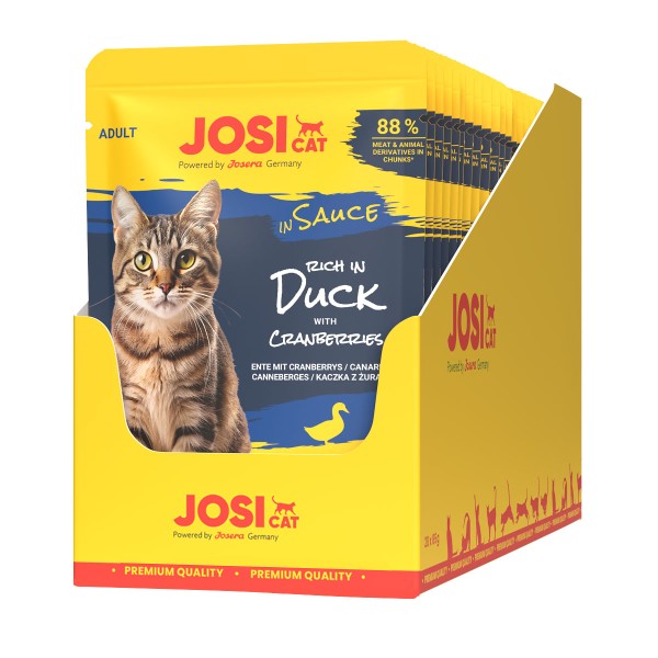 JosiCat rich in Duck in Sauce 28 x 85 g