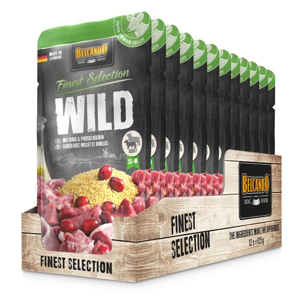 12 x 125 g Belcando Wild mit Hirse & Preiselbeeren