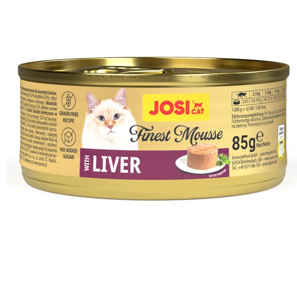 JosiCat Finest Mousse with Liver 12 x 85 g